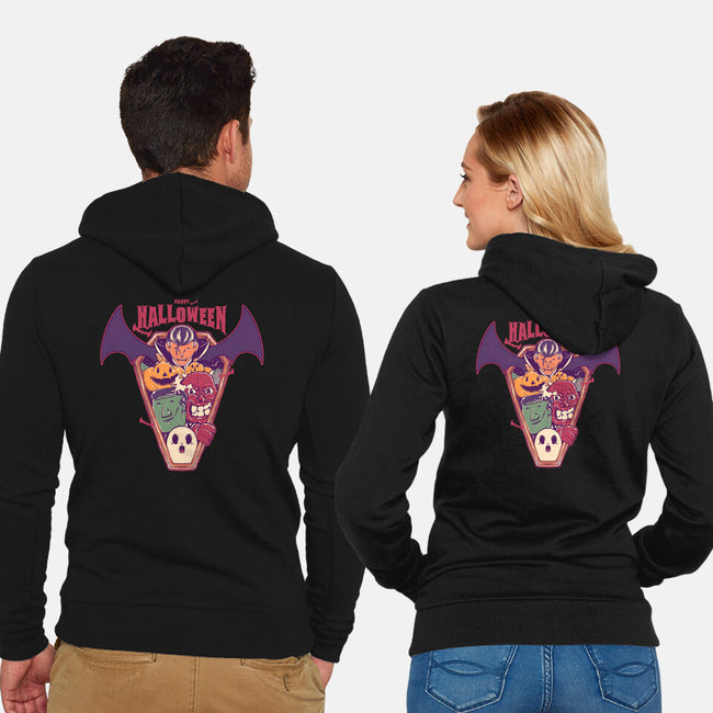 Ghost Party Halloween-Unisex-Zip-Up-Sweatshirt-MMNINESTD