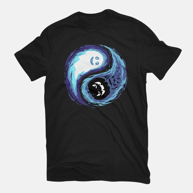 Yin Yang Halloween-Mens-Basic-Tee-IKILO