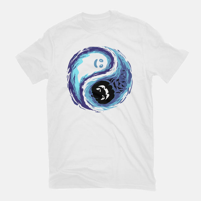 Yin Yang Halloween-Mens-Basic-Tee-IKILO