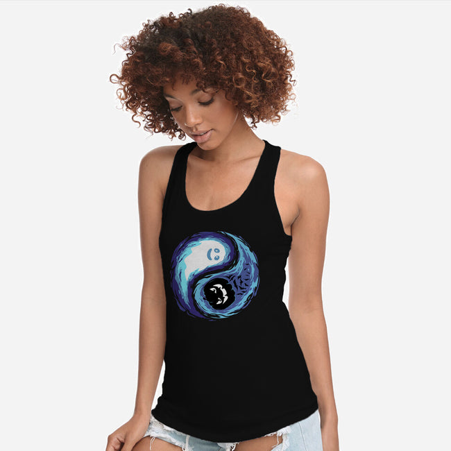 Yin Yang Halloween-Womens-Racerback-Tank-IKILO