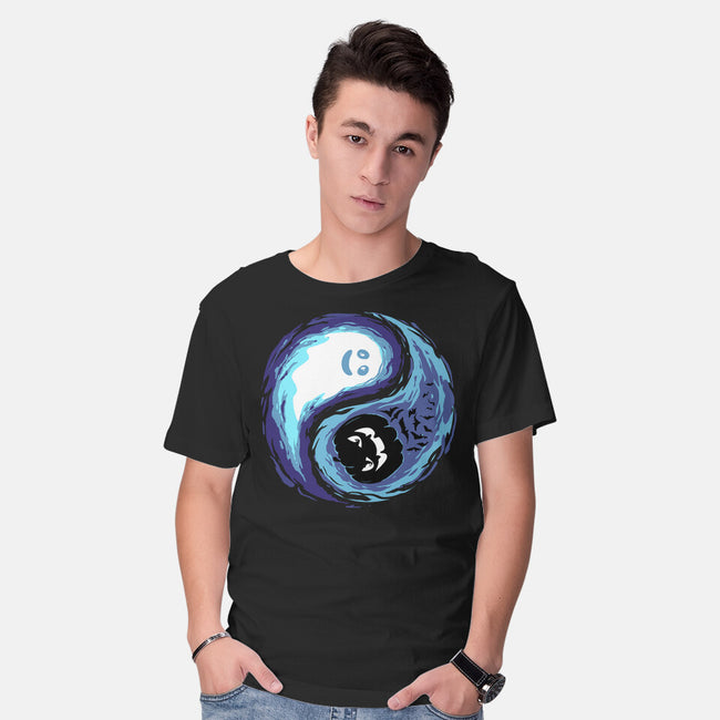 Yin Yang Halloween-Mens-Basic-Tee-IKILO