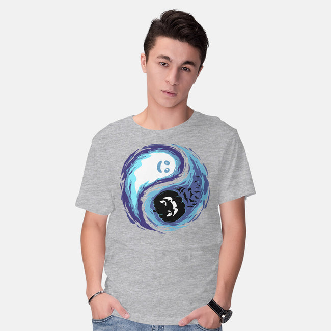 Yin Yang Halloween-Mens-Basic-Tee-IKILO