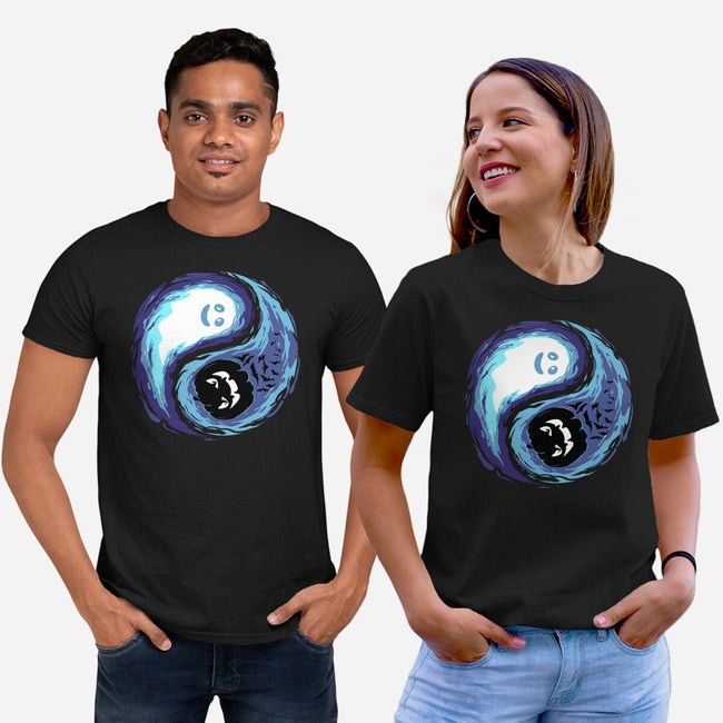 Yin Yang Halloween-Unisex-Basic-Tee-IKILO