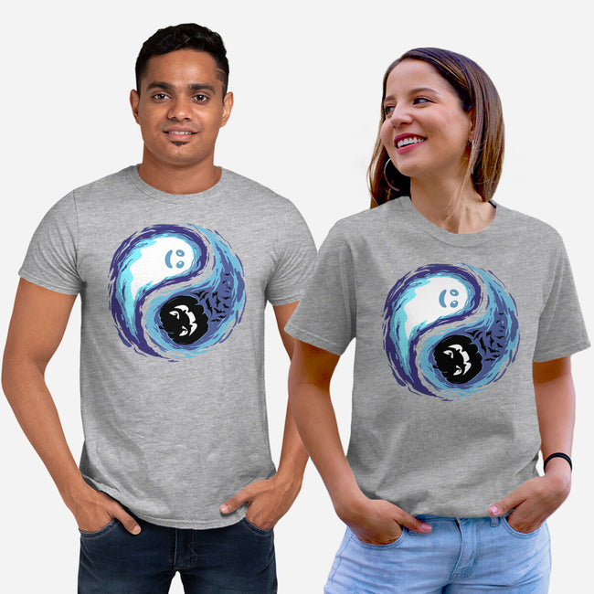 Yin Yang Halloween-Unisex-Basic-Tee-IKILO