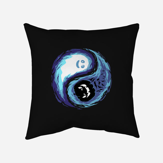 Yin Yang Halloween-None-Removable Cover-Throw Pillow-IKILO