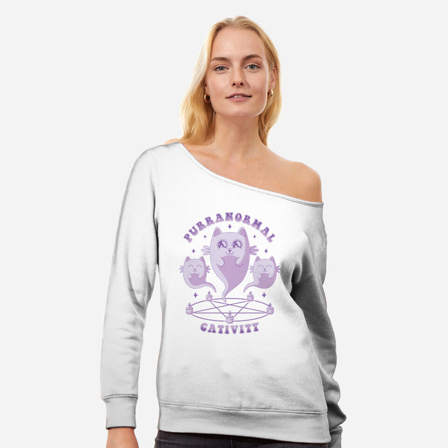 Purranormal Cativity-Womens-Off Shoulder-Sweatshirt-danielmorris1993