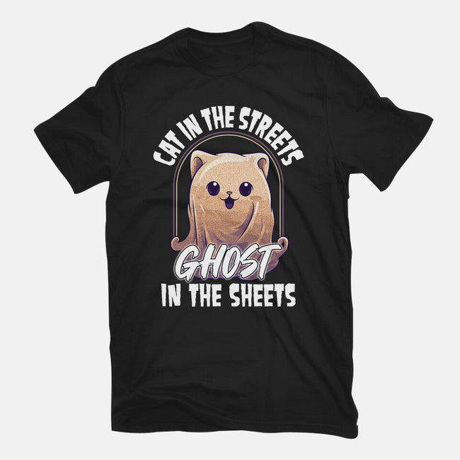 Ghost In The Sheets-Womens-Fitted-Tee-neverbluetshirts