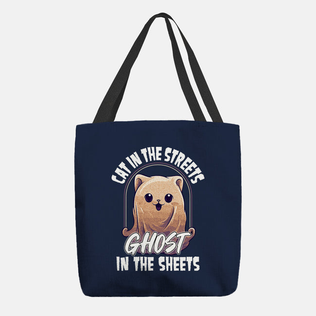 Ghost In The Sheets-None-Basic Tote-Bag-neverbluetshirts