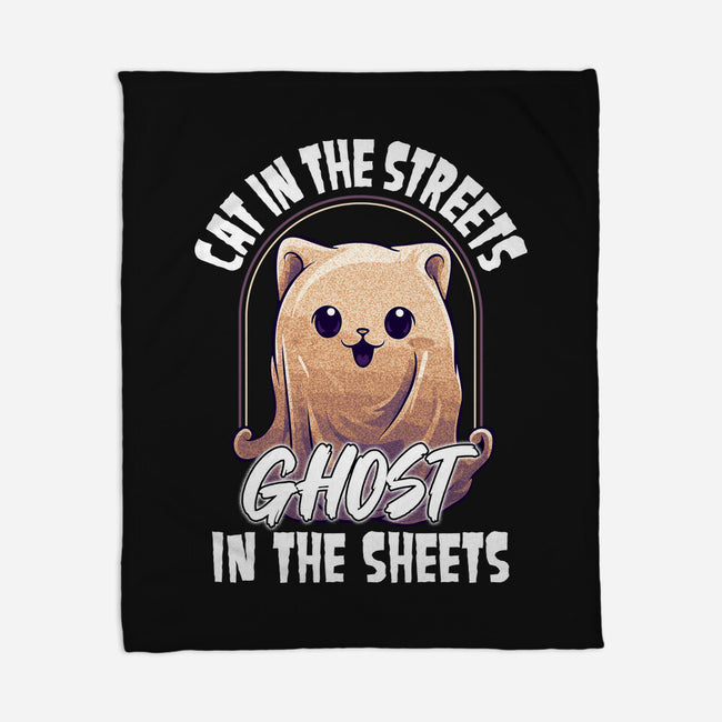 Ghost In The Sheets-None-Fleece-Blanket-neverbluetshirts