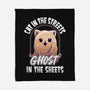 Ghost In The Sheets-None-Fleece-Blanket-neverbluetshirts