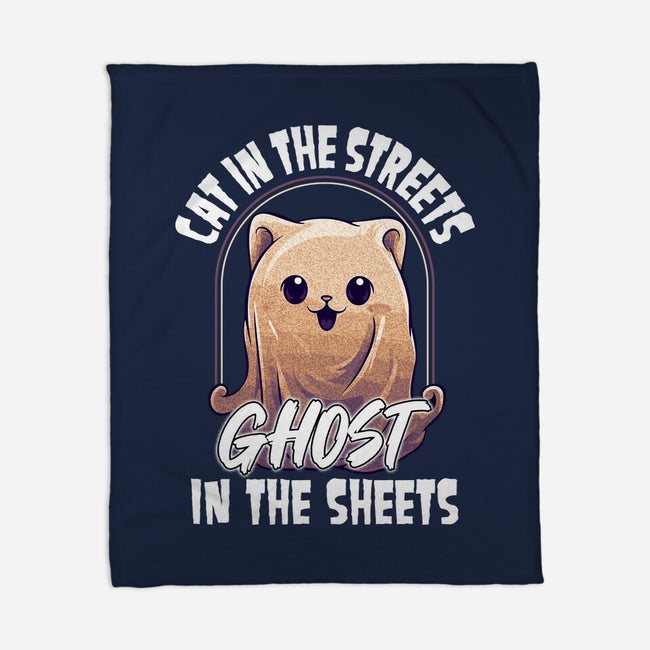 Ghost In The Sheets-None-Fleece-Blanket-neverbluetshirts