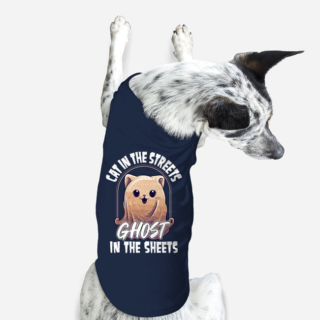 Ghost In The Sheets-Dog-Basic-Pet Tank-neverbluetshirts