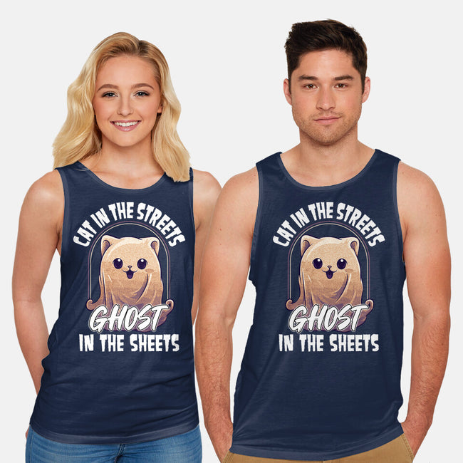 Ghost In The Sheets-Unisex-Basic-Tank-neverbluetshirts