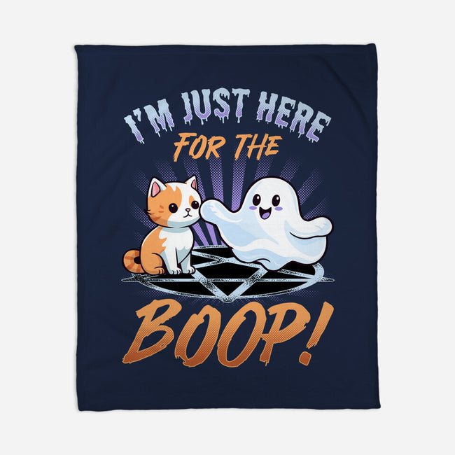 Just Here For The Boop-None-Fleece-Blanket-neverbluetshirts