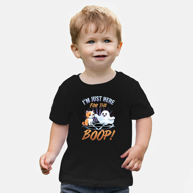 Just Here For The Boop-Baby-Basic-Tee-neverbluetshirts