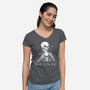 Brewed To The Bone-Womens-V-Neck-Tee-neverbluetshirts