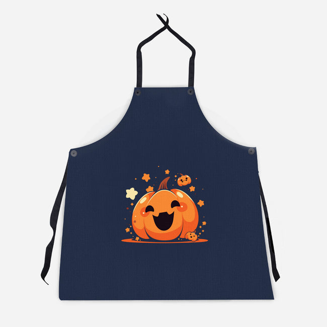 Kawaii Pumpkin Halloween-Unisex-Kitchen-Apron-neverbluetshirts