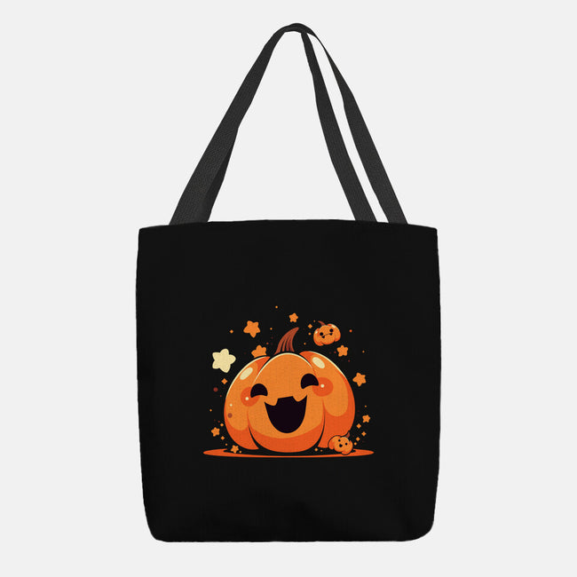 Kawaii Pumpkin Halloween-None-Basic Tote-Bag-neverbluetshirts