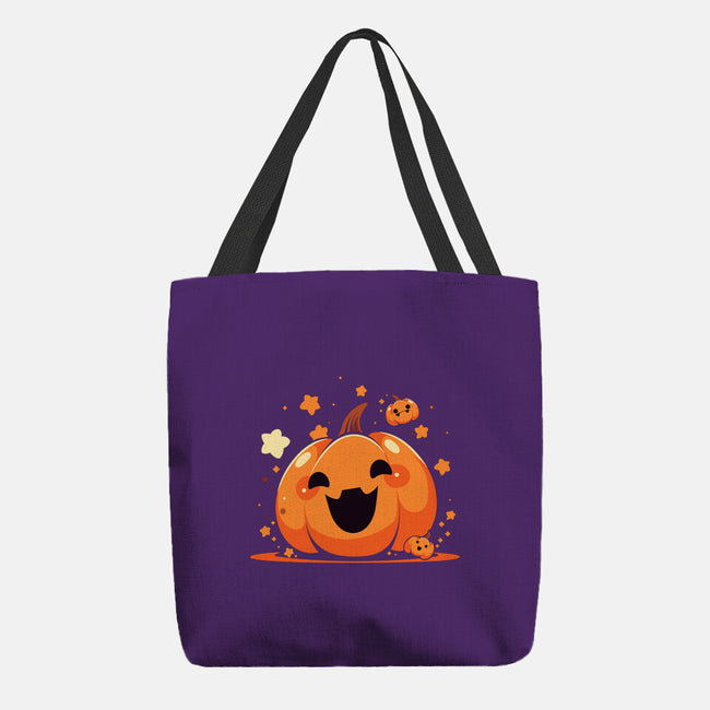 Kawaii Pumpkin Halloween-None-Basic Tote-Bag-neverbluetshirts