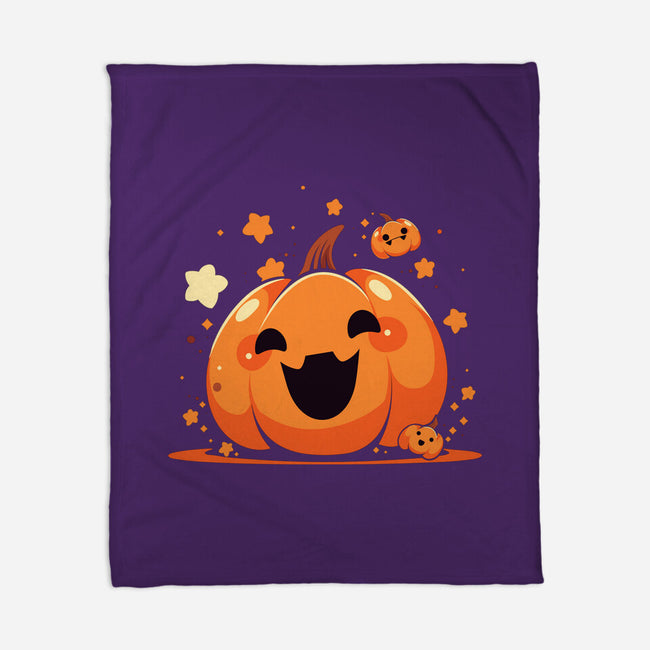 Kawaii Pumpkin Halloween-None-Fleece-Blanket-neverbluetshirts