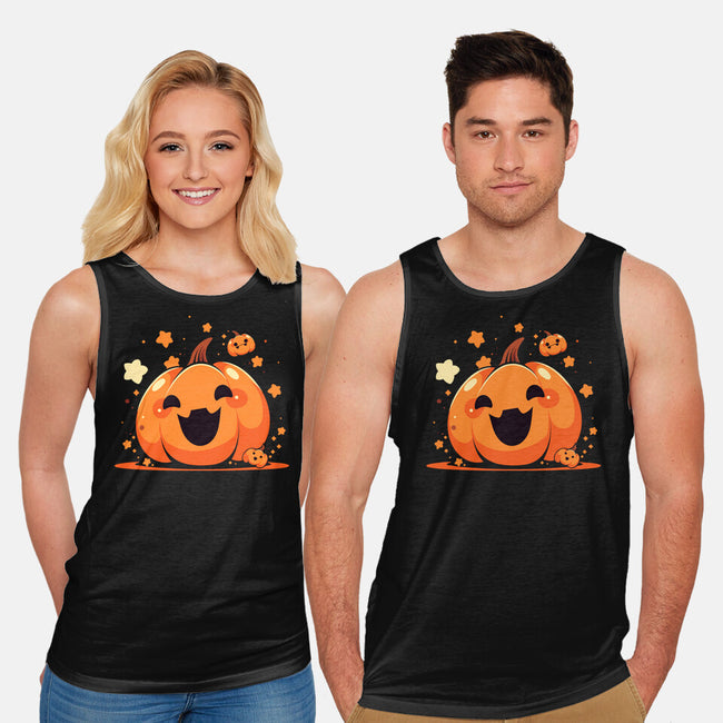 Kawaii Pumpkin Halloween-Unisex-Basic-Tank-neverbluetshirts