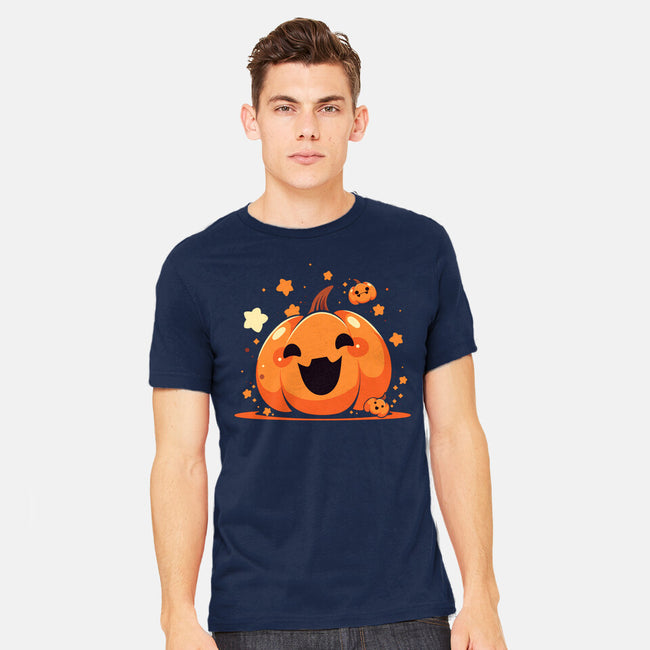 Kawaii Pumpkin Halloween-Mens-Heavyweight-Tee-neverbluetshirts