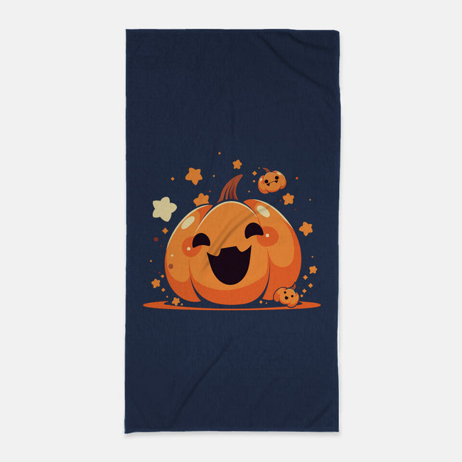 Kawaii Pumpkin Halloween-None-Beach-Towel-neverbluetshirts