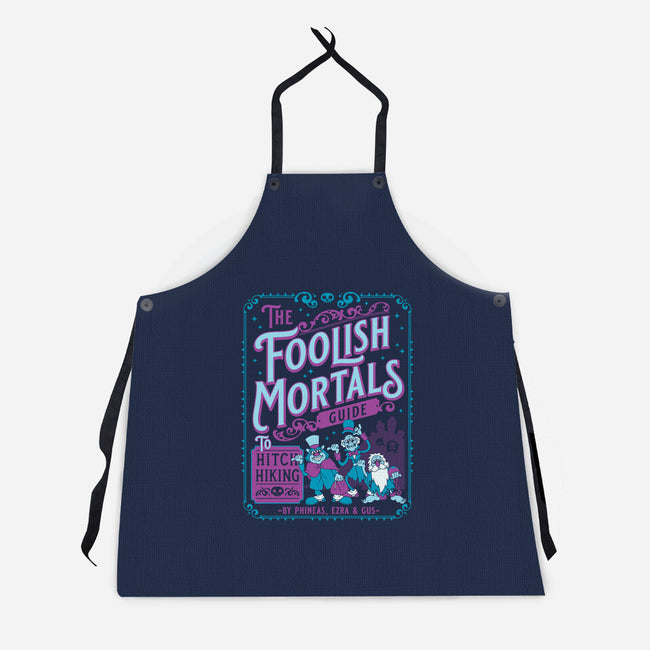 Foolish Mortals Hitchhiking Guide-Unisex-Kitchen-Apron-Nemons