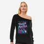 Foolish Mortals Hitchhiking Guide-Womens-Off Shoulder-Sweatshirt-Nemons