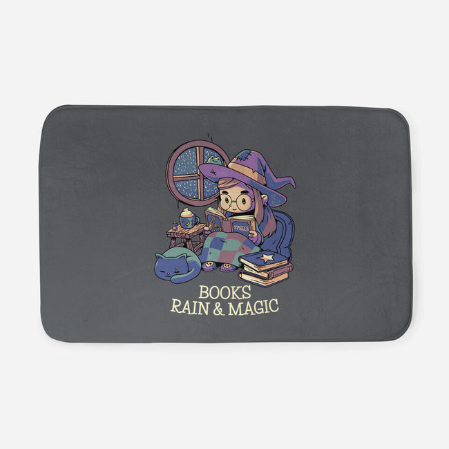 Books Rain And Magic-None-Memory Foam-Bath Mat-Geekydog