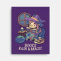 Books Rain And Magic-None-Stretched-Canvas-Geekydog