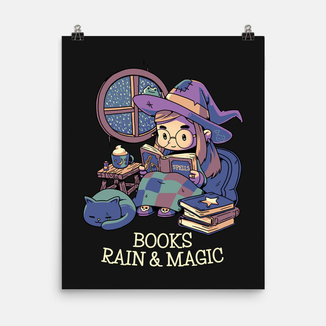 Books Rain And Magic-None-Matte-Poster-Geekydog