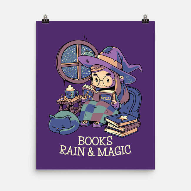 Books Rain And Magic-None-Matte-Poster-Geekydog