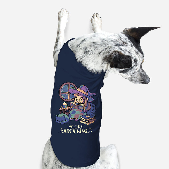 Books Rain And Magic-Dog-Basic-Pet Tank-Geekydog