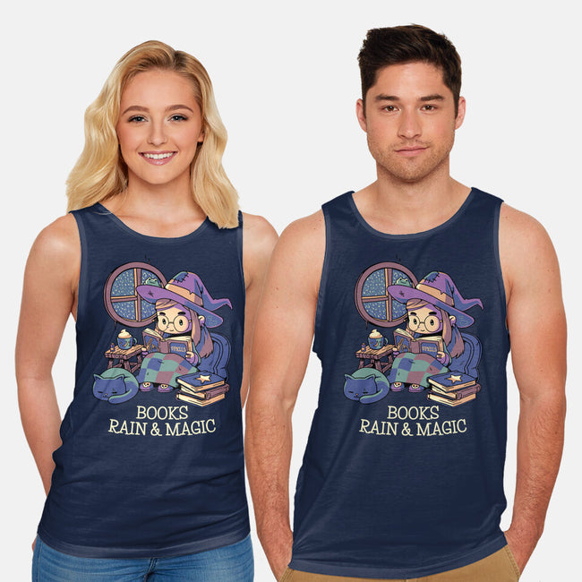 Books Rain And Magic-Unisex-Basic-Tank-Geekydog