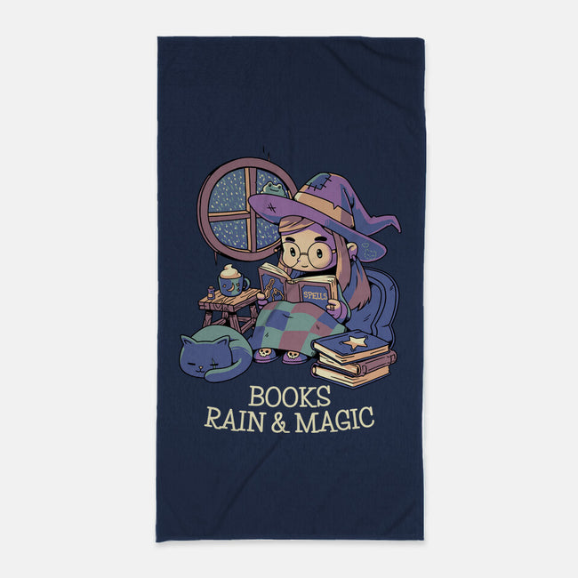 Books Rain And Magic-None-Beach-Towel-Geekydog