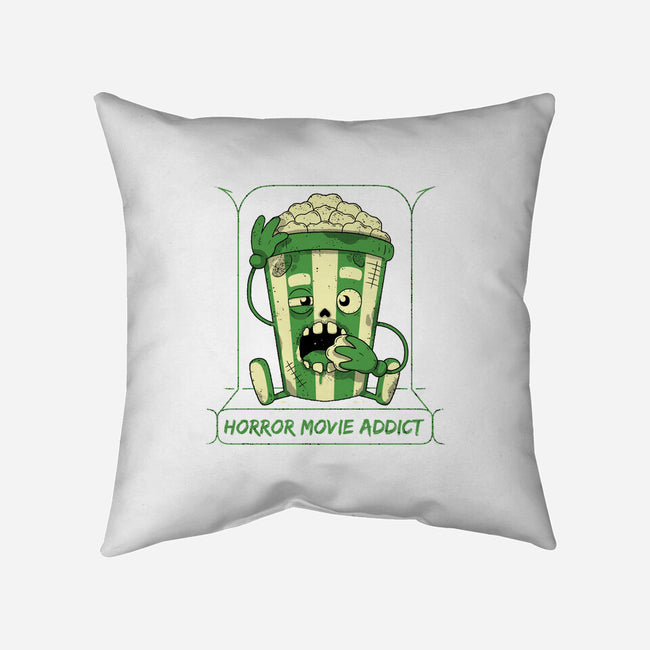 Horror Movie Addict-None-Removable Cover-Throw Pillow-danielmorris1993