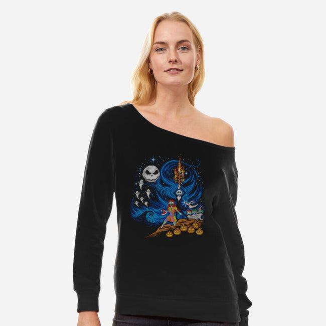 A New Nightmare-Womens-Off Shoulder-Sweatshirt-kg07