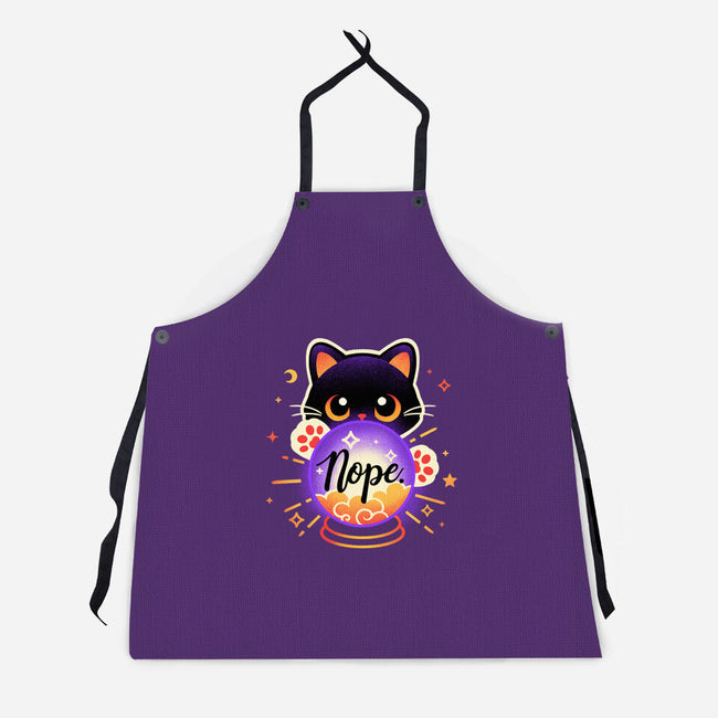 Cat Crystal Ball-Unisex-Kitchen-Apron-NemiMakeit