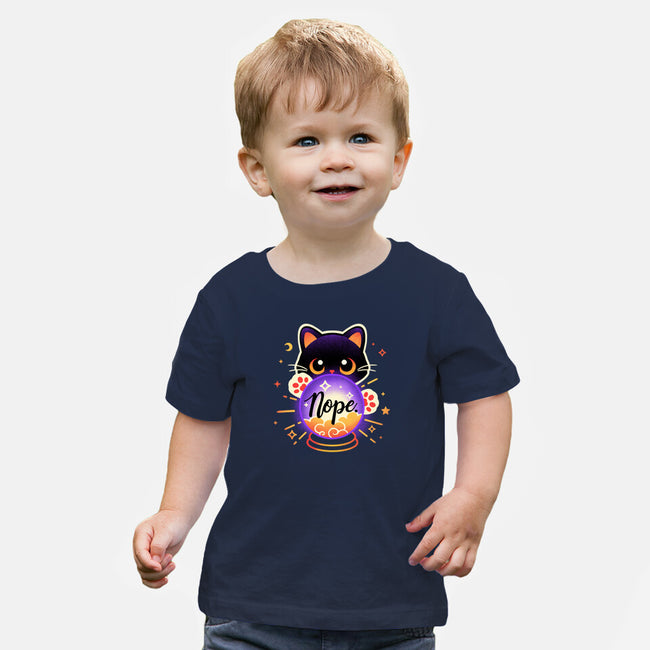 Cat Crystal Ball-Baby-Basic-Tee-NemiMakeit