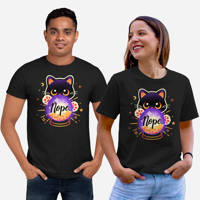 Cat Crystal Ball-Unisex-Basic-Tee-NemiMakeit