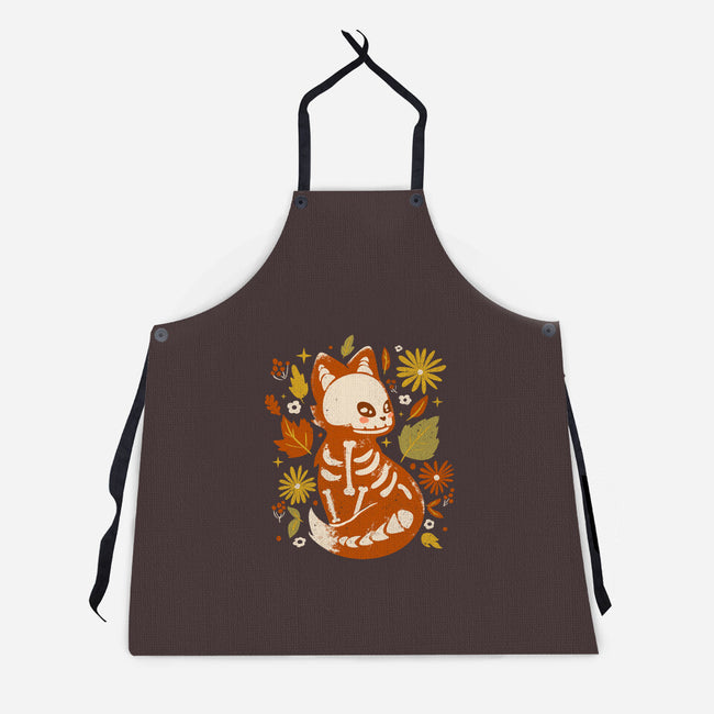 Fox Skeleton-Unisex-Kitchen-Apron-IKILO