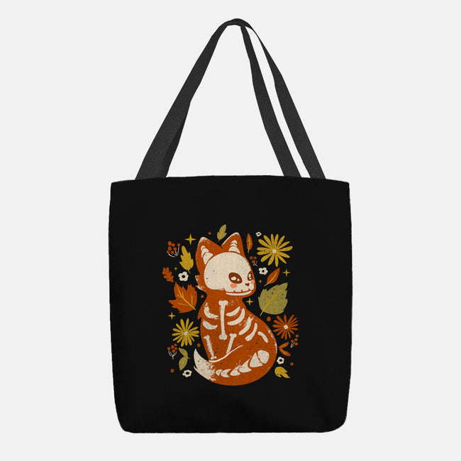 Fox Skeleton-None-Basic Tote-Bag-IKILO