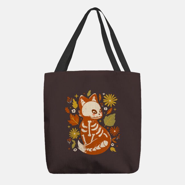 Fox Skeleton-None-Basic Tote-Bag-IKILO