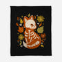 Fox Skeleton-None-Fleece-Blanket-IKILO