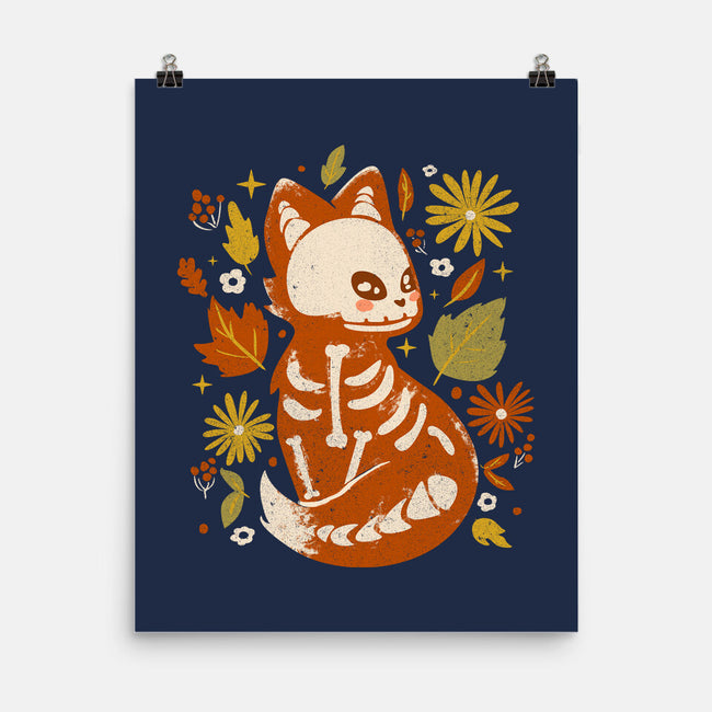 Fox Skeleton-None-Matte-Poster-IKILO