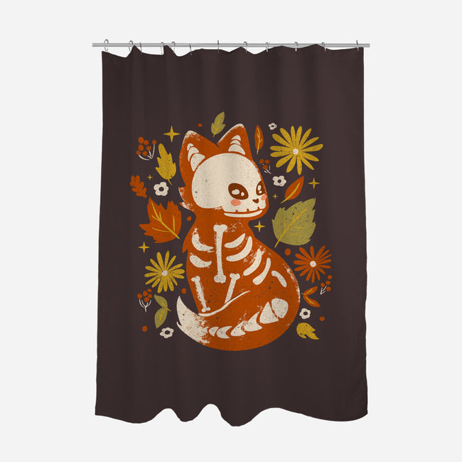 Fox Skeleton-None-Polyester-Shower Curtain-IKILO