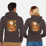 Fox Skeleton-Unisex-Zip-Up-Sweatshirt-IKILO