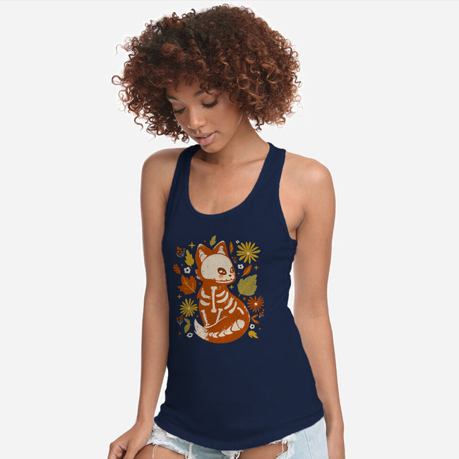 Fox Skeleton-Womens-Racerback-Tank-IKILO