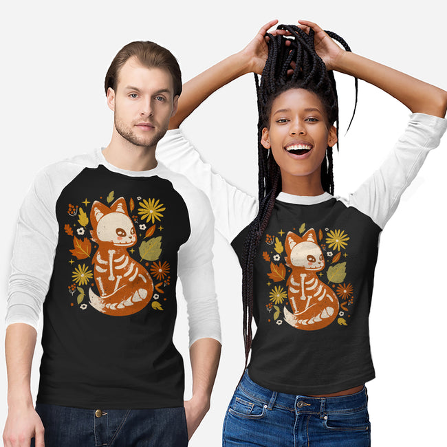 Fox Skeleton-Unisex-Baseball-Tee-IKILO